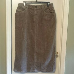 Cato Size 16W brown corduroy skirt
